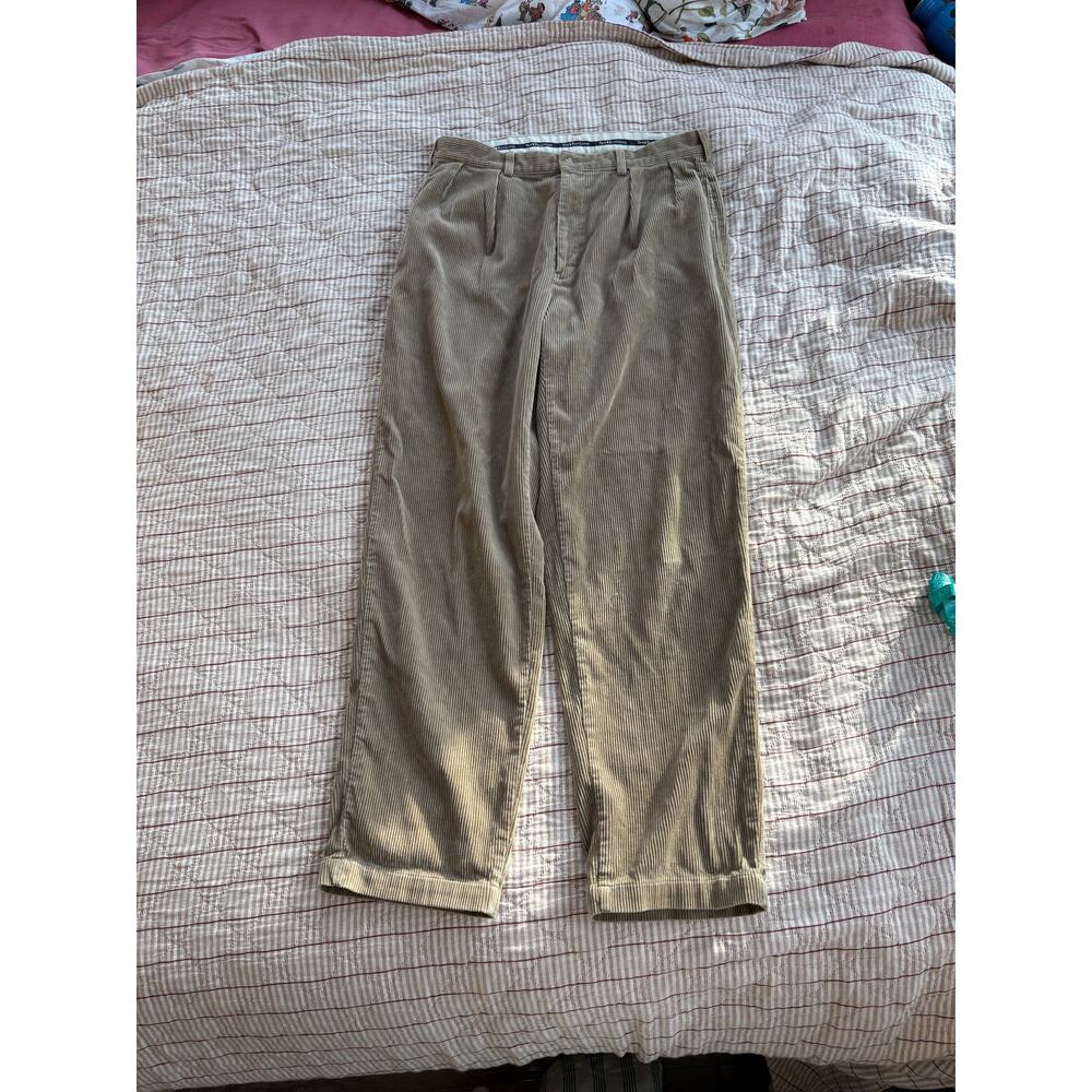 Polo Ralph Lauren Tan Corduroy Pleated Pants | Classic Fit